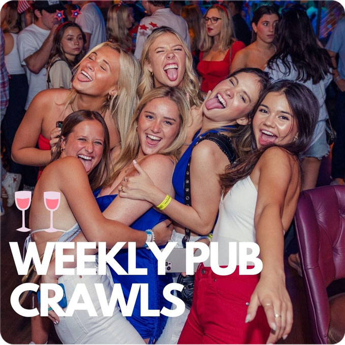 Weekly pub crawls